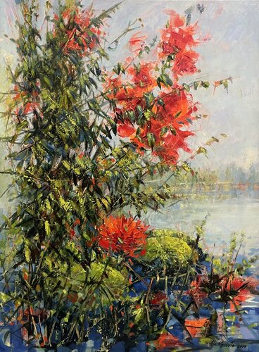 Fiori di lago par Claudino Rossato, Peinture en vente sur Singulart