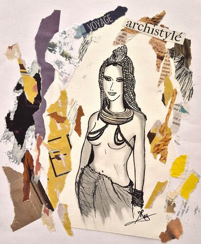 Voyage archistylé di Nathalie REY, Opera su carta in vendita su Singulart