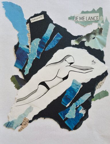 C'est parti ! Je me lance by Nathalie REY, Work on Paper for Sale on Singulart