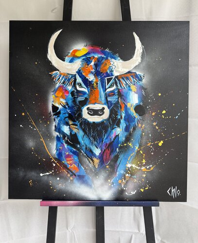 Buffle Impetus by CHLO COLOR ART, Painting for Sale on Singulart