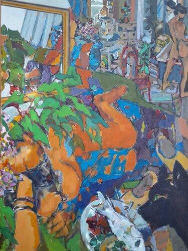 "Fish Suppers at Gauguin's" von Lynn Bushell, Malerei kaufen auf Singulart
