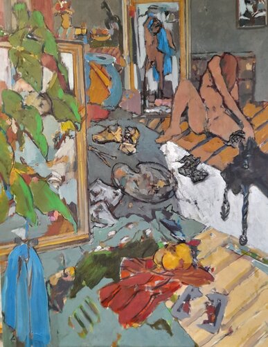 "Anticipating a Walk on the Wild Side" di Lynn Bushell, Pittura in vendita su Singulart