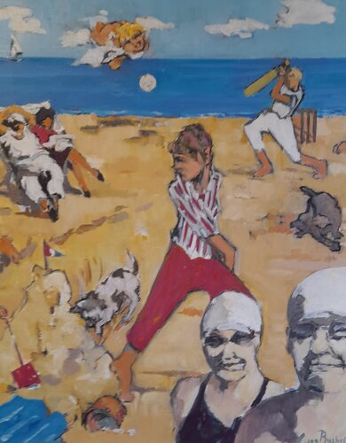 "Small Acts of God off the Normandy Coast" par Lynn Bushell, Peinture en vente sur Singulart