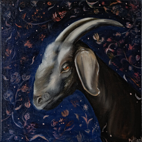 Sacred Goat de Alona Petliarska, Pintura a la venta en Singulart