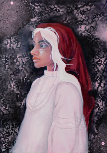 Morena — Guardian of Winter's Threshold de Alona Petliarska, Pintura a la venta en Singulart