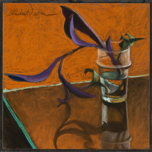 Still Life with Purple Heart in Glass by Andrew Weber, Painting for Sale on Singulart