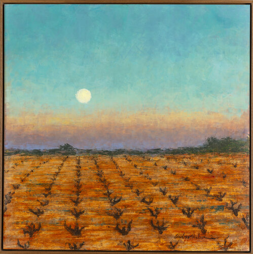 Vineyard Awaiting the Moon by Andrew Weber, Painting for Sale on Singulart