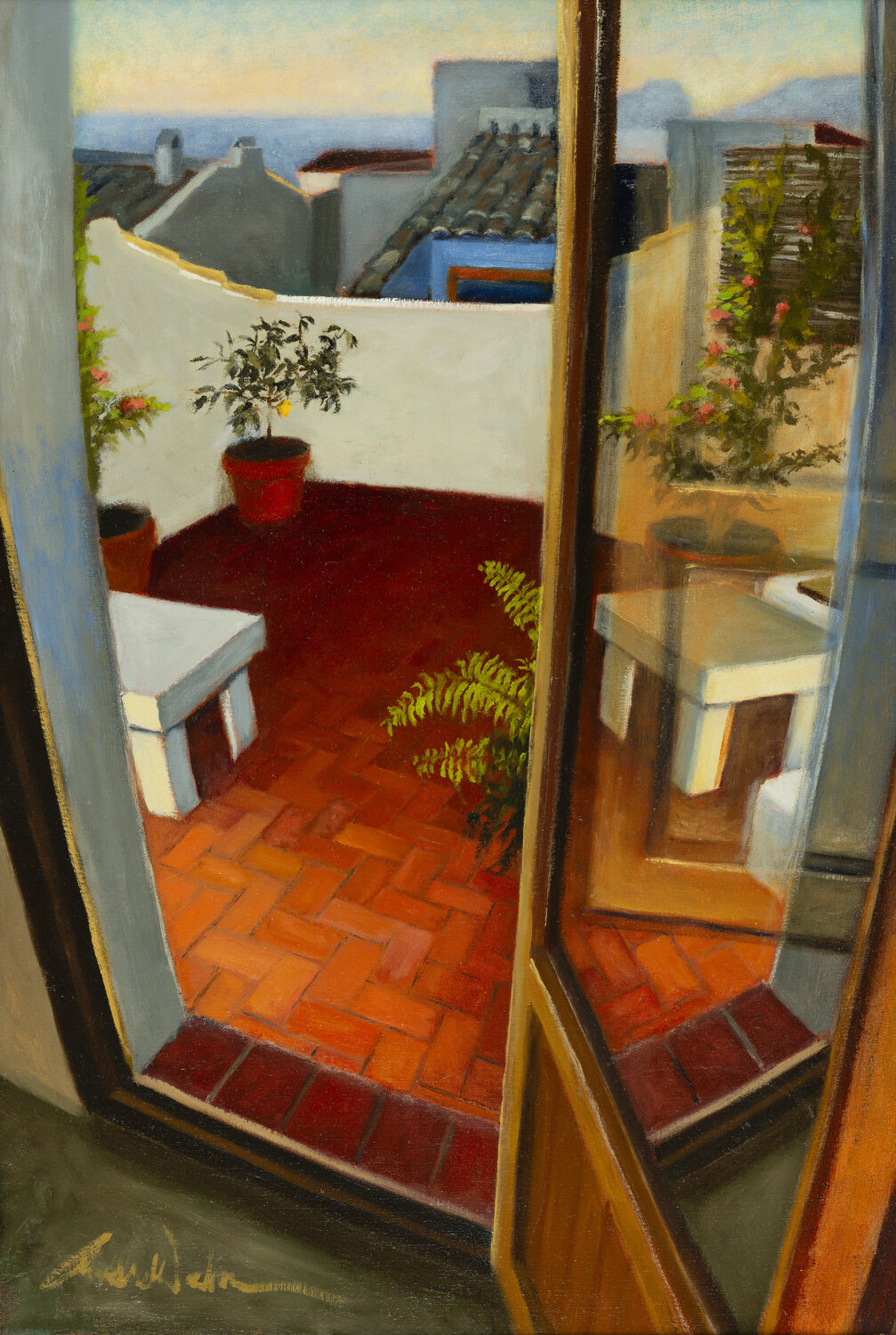 Morning Bliss in Altea Andrew Weber Pintura original en venta