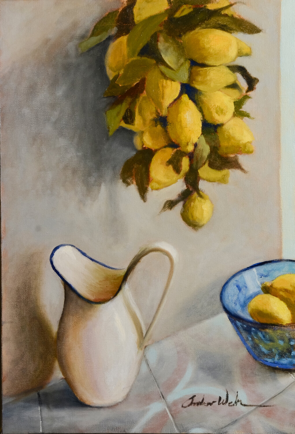 Strand of Lemons Andrew Weber Pintura original en venta
