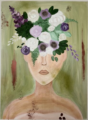 Lady Lavender van Alexys Skolnik, Schilderij te koop op Singulart