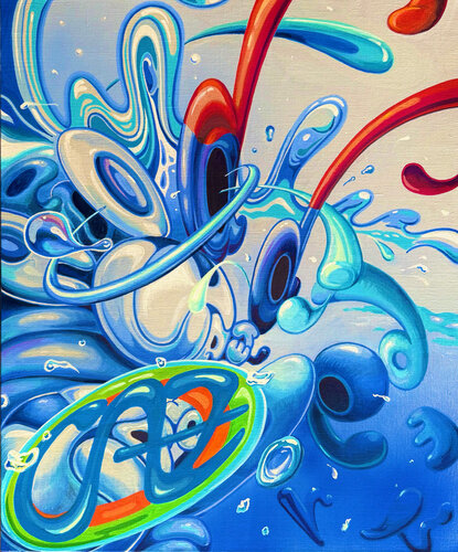 Mr. Alphapet  Majitoufuu/MessSatori de Yumi Asaba, Pintura a la venta en Singulart