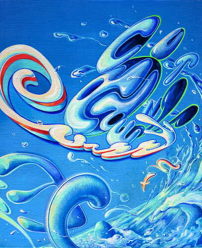 Mr.Current/CosmicTide de Yumi Asaba, Pintura a la venta en Singulart