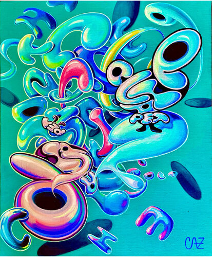Mr. Alphapet 一期一遊（IKKI-ICHIYU） de Yumi Asaba, Pintura a la venta en Singulart