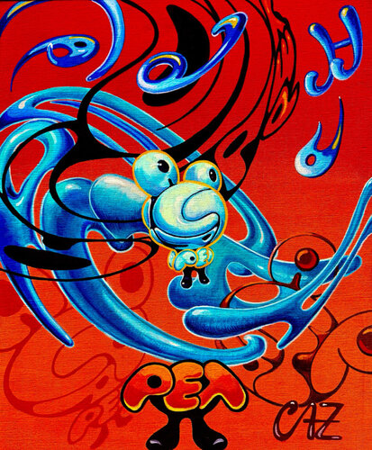 Mr. Alphapet 電光石火（DENKO-SEKKA） von Yumi Asaba, Malerei kaufen auf Singulart