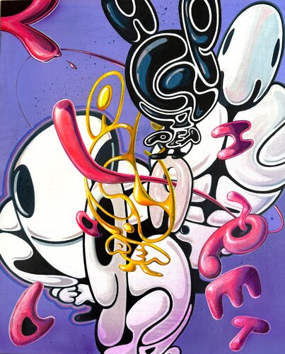 Mr. Alphapet 拙者琢磨（SESSHA-TAKUMA） de Yumi Asaba, Pintura a la venta en Singulart