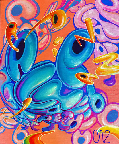 Mr. Alphapet無我夢虫（Muga-Muchu） de Yumi Asaba, Pintura a la venta en Singulart