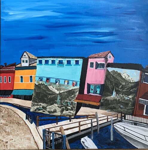 3 Generationen Bild Radierung/Acryl di Susanne Fritsch, Pittura in vendita su Singulart