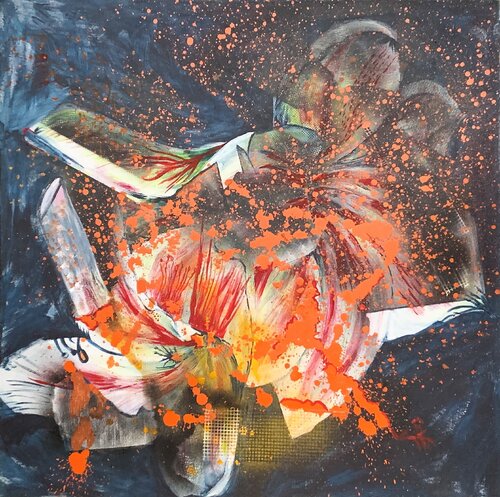 Powerflower van Susanne Fritsch, Schilderij te koop op Singulart