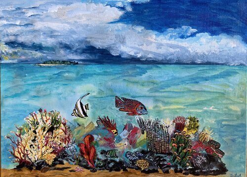 Karibische Unterwassserwelt von Susanne Fritsch, Malerei kaufen auf Singulart