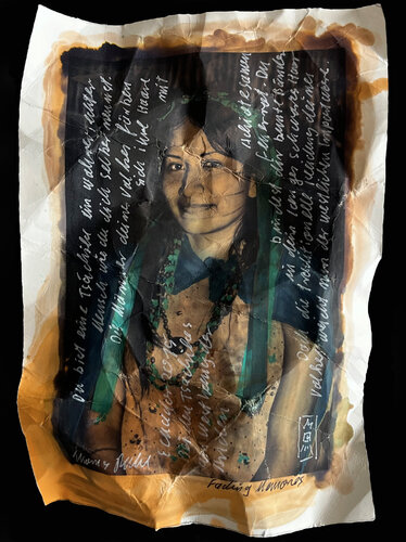 tsachila lady. ecuador. fading memories series par Thomas Ruhl, Œuvre sur papier en vente sur Singulart