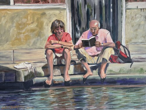 Bonding in Venice di Neal Benham, Pittura in vendita su Singulart