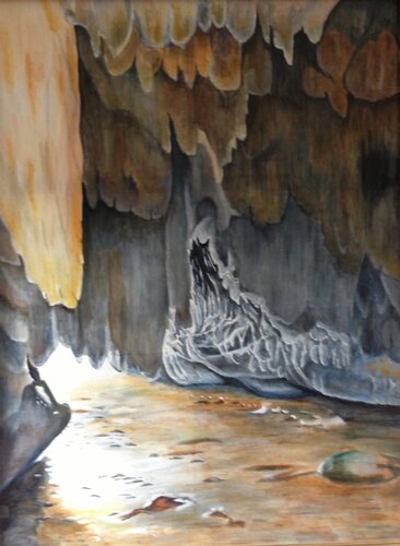 Ice Caves, Lake Superior di Neal Benham, Pittura in vendita su Singulart