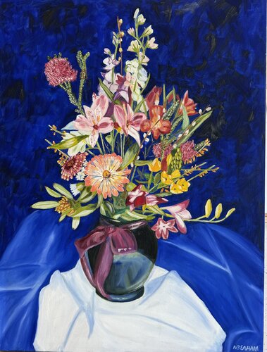 BOQUET IN BLUE di Neal Benham, Pittura in vendita su Singulart