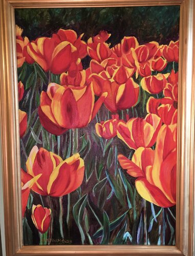 TULIPS van Neal Benham, Schilderij te koop op Singulart