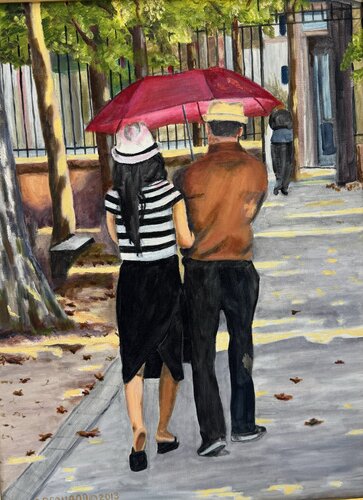 LUXENBOURG STROLL de Neal Benham, Pintura a la venta en Singulart