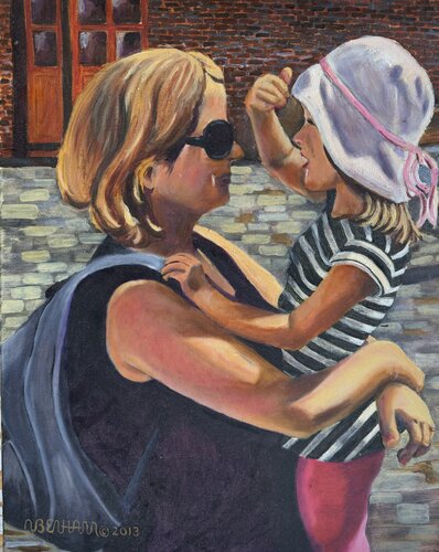 MOTHER AND DAUGHTER van Neal Benham, Schilderij te koop op Singulart
