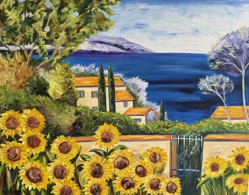 SUNNIES BY THE SEA di Neal Benham, Pittura in vendita su Singulart