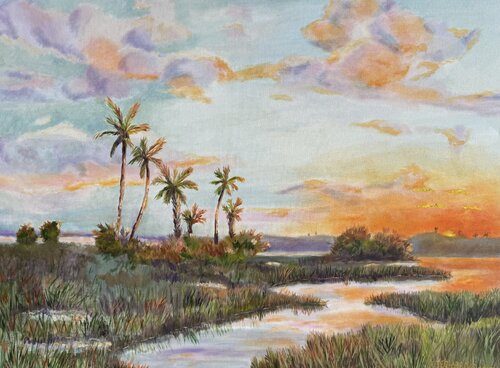 FLORIDA SUNSET di Neal Benham, Pittura in vendita su Singulart