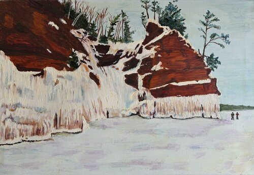 SUPERIOR ICE CAVES van Neal Benham, Schilderij te koop op Singulart