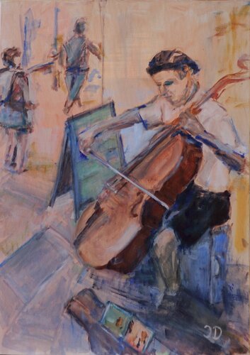 Suonò per me by Ines Renate Döllert, Painting for Sale on Singulart
