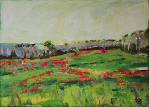 Campo di papaveri by Ines Renate Döllert, Painting for Sale on Singulart