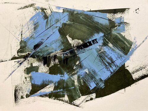 Bleu jour van Anne-Françoise Bélanger, Schilderij te koop op Singulart