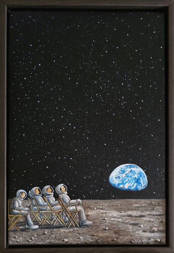 "Gente en la luna" von Ignacio Lorenzo Torets, Malerei kaufen auf Singulart