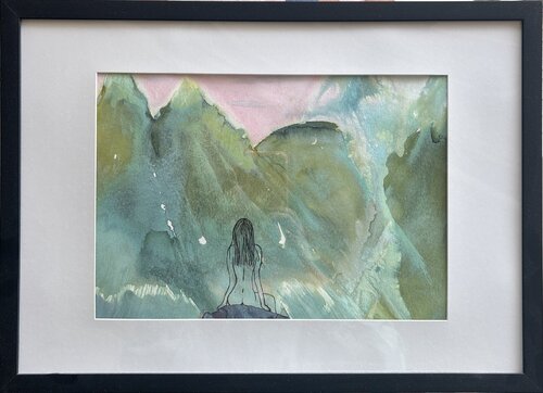 Dreamy mountain by alicia vegezzi, Painting for Sale on Singulart