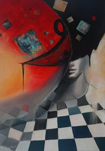 “The Seller of Truth” von Mzia Lekishvili, Malerei kaufen auf Singulart