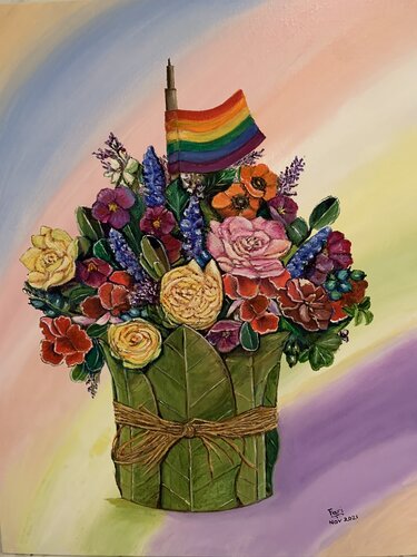 Colorful Bouquet of Pride de Fari Ali, Pintura a la venta en Singulart