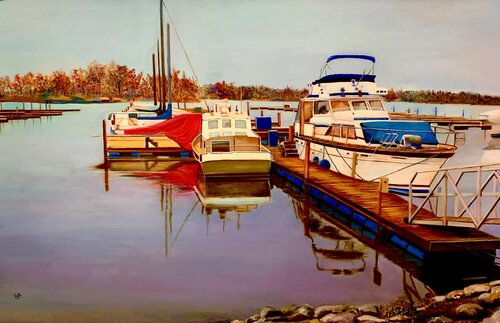 Waterfront - Pickering, ON, Canada par Fari Ali, Peinture en vente sur Singulart