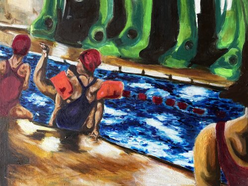 À la piscine de Emilie VAS, Pintura a la venta en Singulart