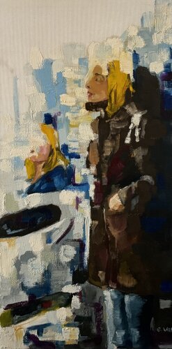 Rêverie dans le métro by Emilie VAS, 絵画 for Sale on Singulart