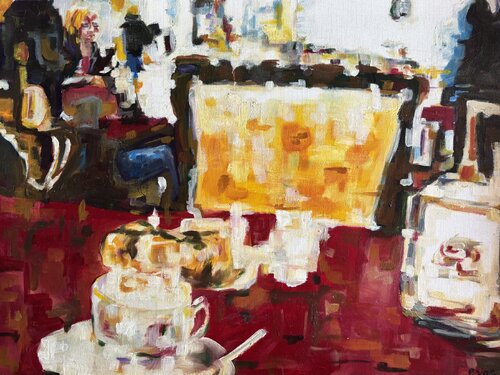 Colazione al bar van Emilie VAS, Schilderij te koop op Singulart