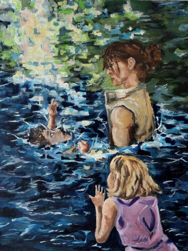 Saved from the waters by Emilie VAS, 油畫 for Sale on Singulart