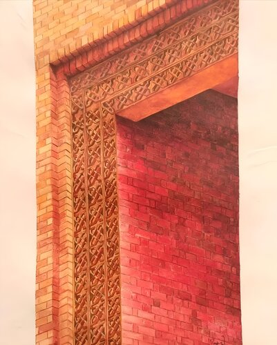 Facade of IIUI von Zoobia Arif, Malerei kaufen auf Singulart