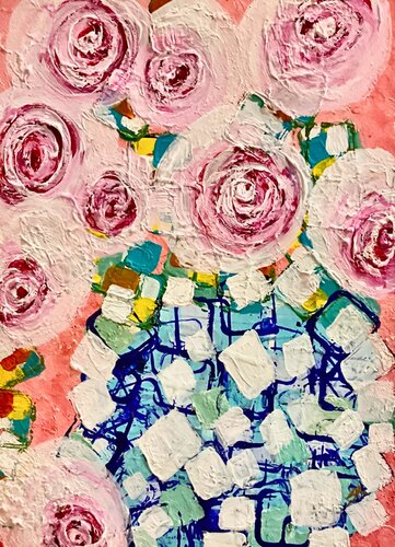 Pink Roses de Susan Reiss, Pintura a la venta en Singulart