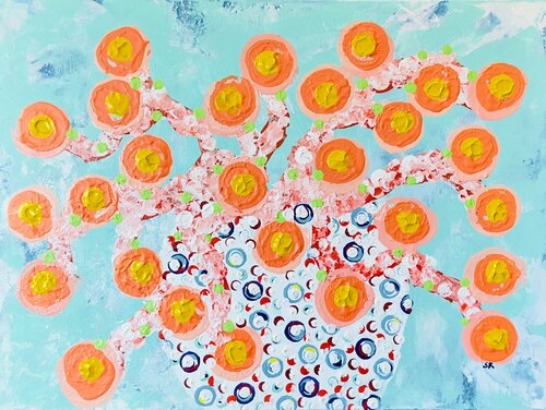 Dot-Dot Bloom van Susan Reiss, Schilderij te koop op Singulart