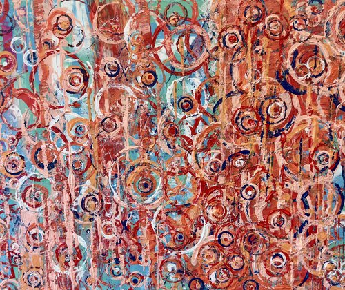 Vibrations in Red and Blue by Susan Reiss, Painting for Sale on Singulart
