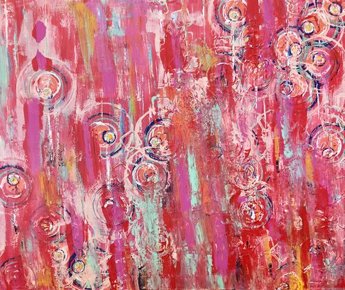 Red‑Pink Stratashift par Susan Reiss, Peinture en vente sur Singulart